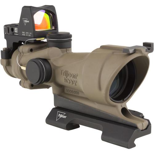 Trijicon 4x32 ACOG Center Illuminated Riflescope and 3.25 MOA Red Dot Type 2 RMR Sight Kit
