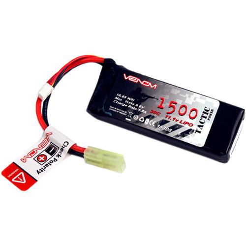 Venom Group 11.1V 1500mAh 30C 3S LiPo Battery Pack for AEG Airsoft Gun with Mini Tamiya