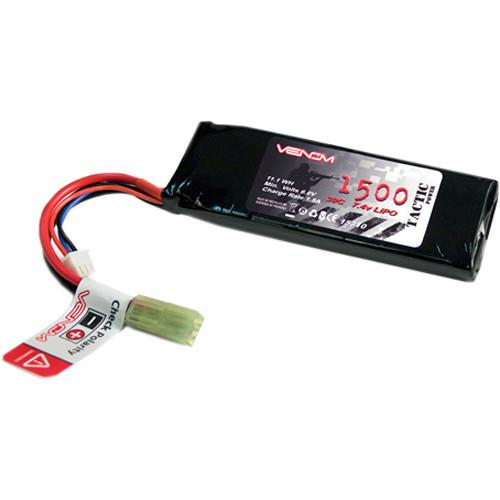 Venom Group 7.4V 1500mAh 30C 2S LiPo Battery Pack for AEG Airsoft Gun with Mini Tamiya