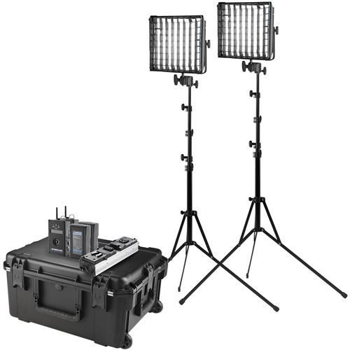 Westcott Flex Cine DMX RGBW LED Mat Two-Light Fixture Travel Kit with Batteries and Stands