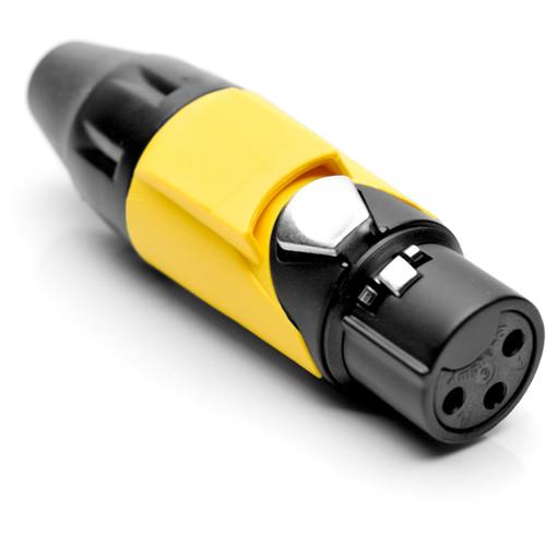 Amphenol AX3FB4M-AU 3-Pole Female XLR Connector with Gold Contacts and Black Finish