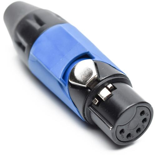 Amphenol AX5FB6M-AU 5-Pole Female XLR Cable Connector with Gold Contacts and Black Finish
