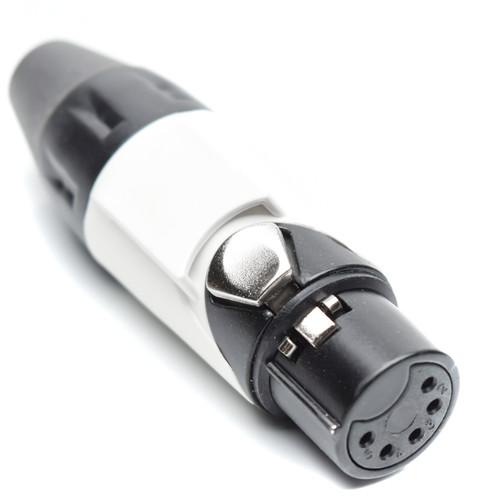 Amphenol AX5FB9M-AU 5-Pole Female XLR Cable Connector with Gold Contacts and Black Finish