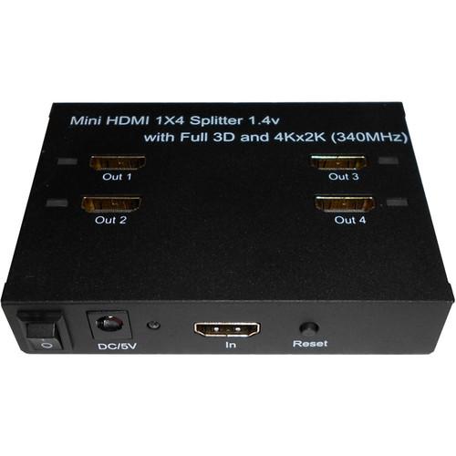 CableTronix Miniature 1x4 4K HDMI Splitter Amplifier