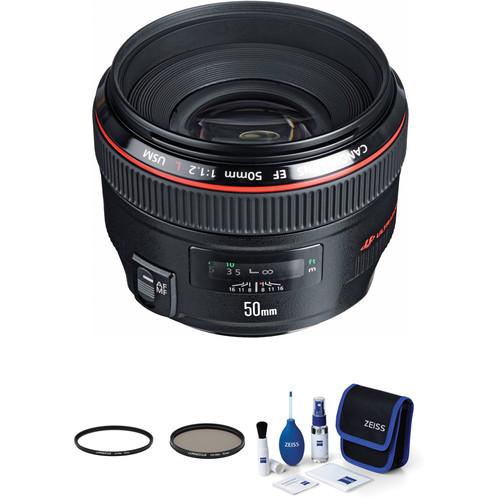 Canon EF 50mm f 1.2L USM Lens with Accessories Kit