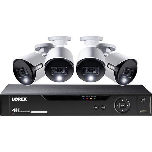 Lorex 8-Channel 4K UHD DVR with 2TB HDD & 4 4K Night Vision Bullet Cameras