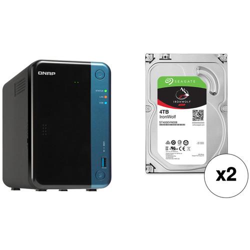 QNAP TS-253Be 8TB 2-Bay NAS Enclosure Kit with Seagate NAS Drives