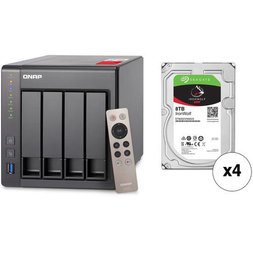 QNAP TS-451 32TB 4-Bay NAS Server Kit with Seagate NAS Drives