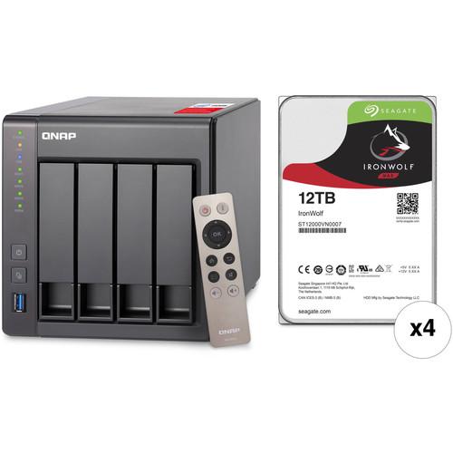 QNAP TS-451 48TB 4-Bay NAS Server Kit with Seagate NAS Drives