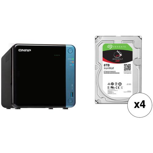 QNAP TS-453Be 32TB 4-Bay NAS Enclosure Kit with Seagate NAS Drives