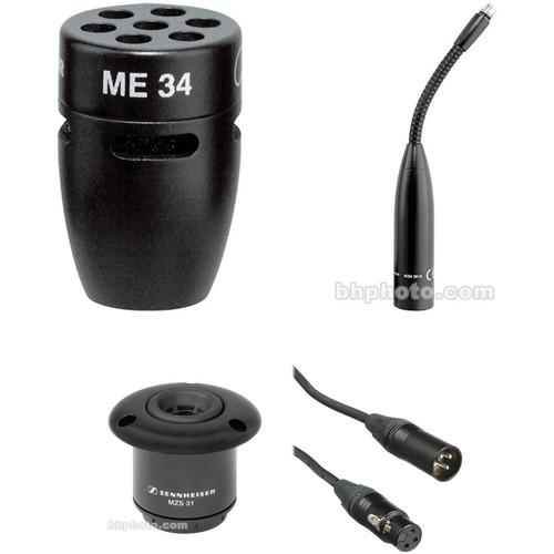 Sennheiser ME34 MZH Series 5.9" Cardioid Gooseneck Microphone Kit