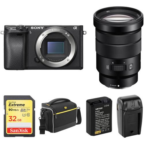 Sony Alpha a6300 Mirrorless Digital Camera with 18-105mm Lens and Accessories Kit