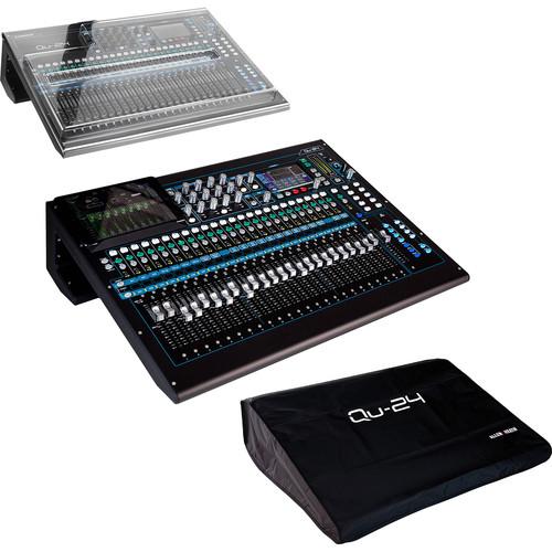 Allen & Heath Qu-24C 30-In 24-Out Digital Mixer Kit with Hard Cover and Soft Dust Cover