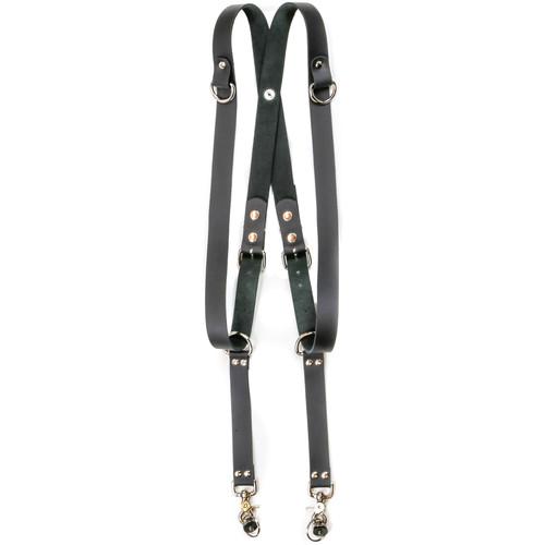 Funk Plus Cowhide Leather Snap Back Harness with 1.25" Wide Straps and D-Rings