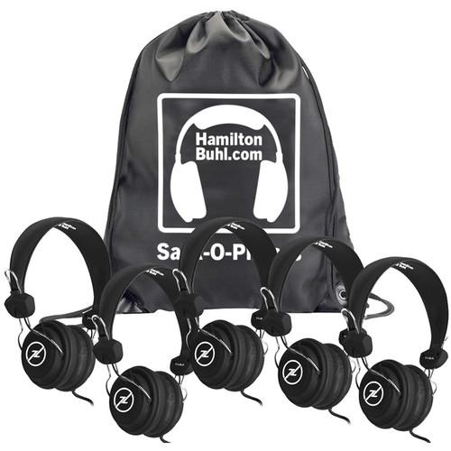HamiltonBuhl Sack-O-Phones Favoritz Student Headphones with In-Line Microphones