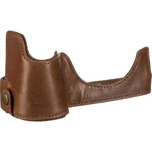 MegaGear Ever Ready Leather Half Case and Strap for Canon EOS R