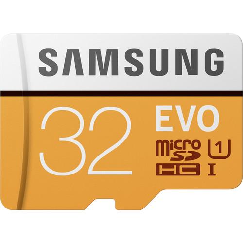 Samsung 32GB EVO UHS-I microSDHC Memory Card with SD Adapter