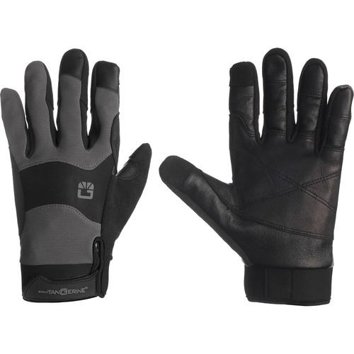 Bright Tangerine ExoSkin Leather Armour Gloves