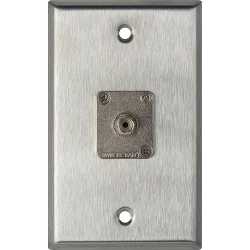 Camplex 1-Gang Stainless Steel Wall Plate with One ST Multimode Fiber Optic Connector
