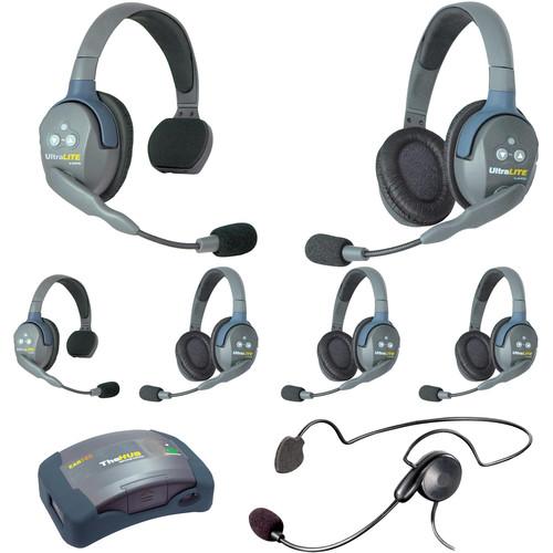 Eartec HUB724CYBAU UltraLITE 7-Person HUB Intercom System with Cyber Headset