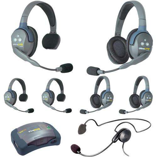 Eartec HUB733CYBEU UltraLITE 7-Person HUB Intercom System with Cyber Headset