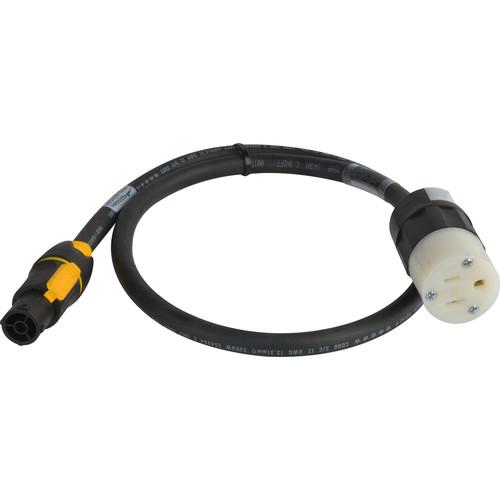 Laird Digital Cinema Neutrik TRUE1 powerCon to NEMA5-15R Power Output 15A AC Cable