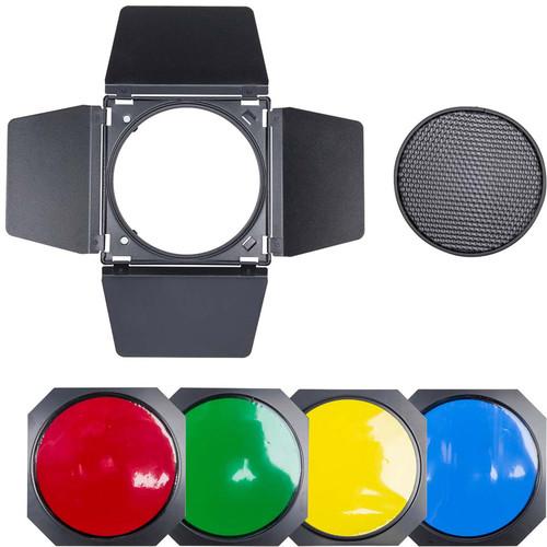 Studio Essentials Barndoors with Color Gel Set