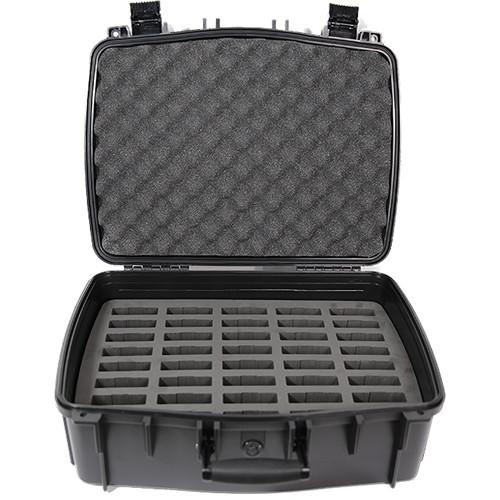 Williams Sound Large Water Resist CarryCase,40 Slot Foam Insert for Digi-Wave Transceivers and Receivers