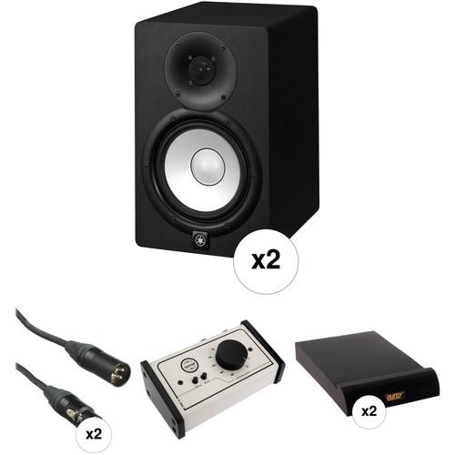 Yamaha HS7 Powered Studio Monitors with Monitor Controller and Isolation Pads Kit