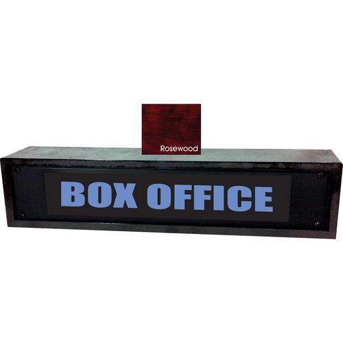 American Recorder BOX OFFICE Sign with LEDs & Rosewood Enclosure