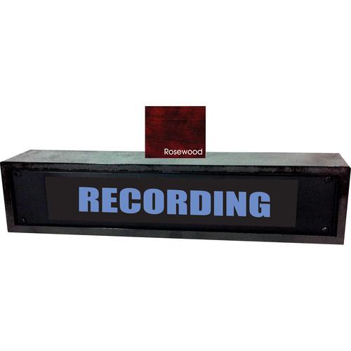 American Recorder RECORDING Sign with LEDs & Rosewood Enclosure