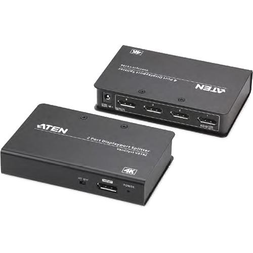 ATEN 2-Port 4K DisplayPort Splitter with MST Extend and SST Split Modes Support