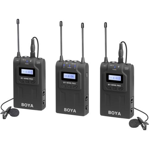 BOYA BY-WM8 Pro-K2 UHF Dual-Channel Wireless Lavalier System, BOYA, BY-WM8, Pro-K2, UHF, Dual-Channel, Wireless, Lavalier, System