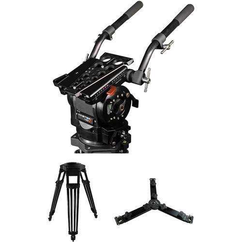 Cartoni Master 40 Fluid Head & 1-Stage Aluminum Mitchell Flat Base Tripod with Mid-Level Spreader