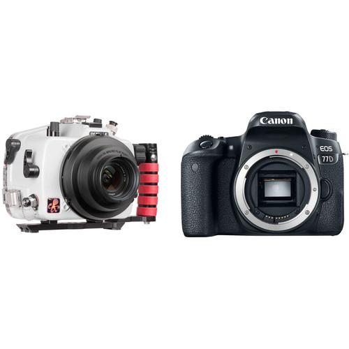Ikelite Underwater Housing and Canon EOS 77D DSLR Camera Body Kit