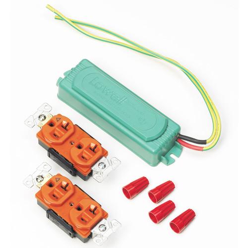 Lowell Manufacturing Ground Transient Filter Kit-20A, with 2-ISO-GND Duplex Outlets