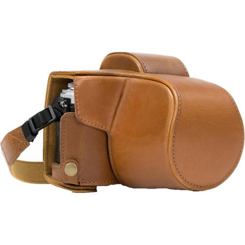 MegaGear MG637 Ever Ready Leather Case with Bottom Opening for Olympus OM-D E-M10 Mark II, 14-42mm