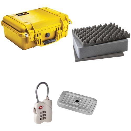 Pelican 1450 Case with Foam Set, TSA Lock, and Desiccant Gel