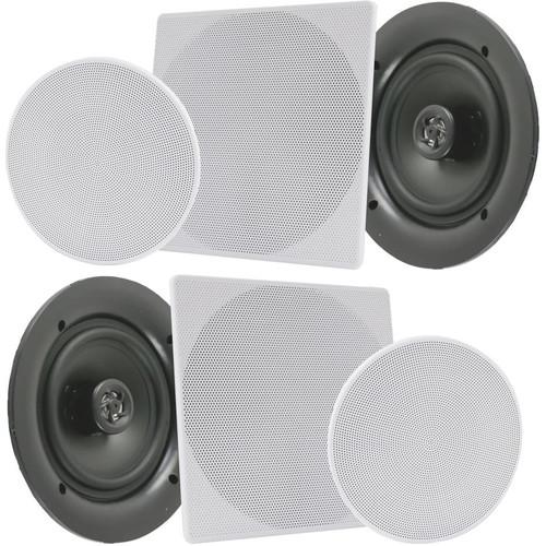 Pyle Pro PDIC1686 8" In-Wall In-Ceiling 250W 2-Way Stereo Speakers