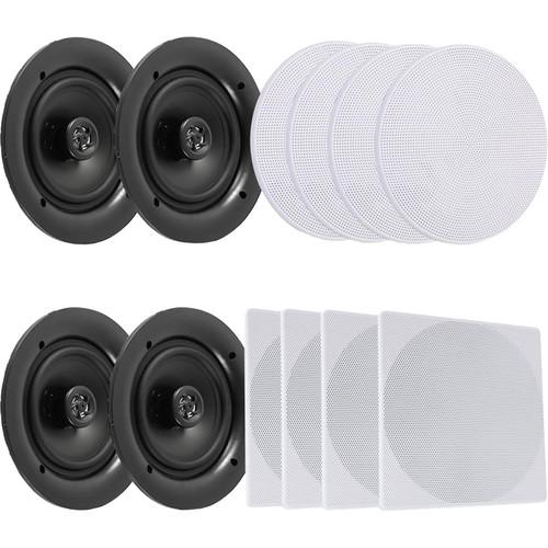 Pyle Pro PDICBT256 4 x 5.25" Bluetooth Ceiling Wall Speaker Kit