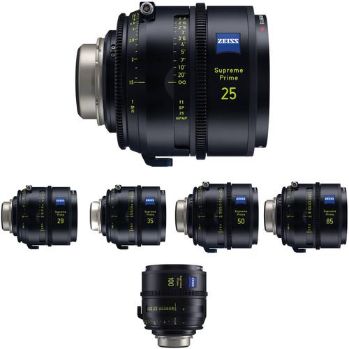 ZEISS Supreme Prime 6 Lens Kit of 25, 29, 35, 50, 85, 100mm