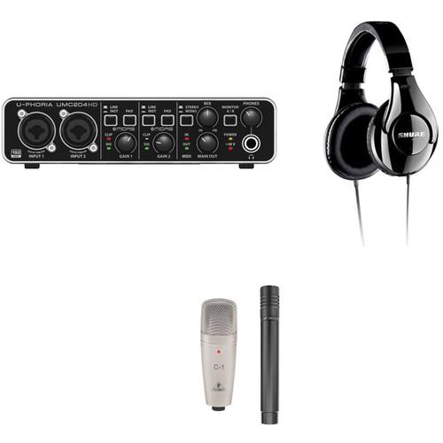 Behringer U-PHORIA UMC204HD - Vocal and Instrument Recording Kit