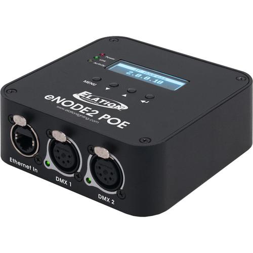 Elation Professional eNode 2 POE 2-Universe Ethernet-DMX Node