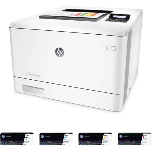 HP Color LaserJet Pro M452dn Printer with Extra 410X Toner Set Kit