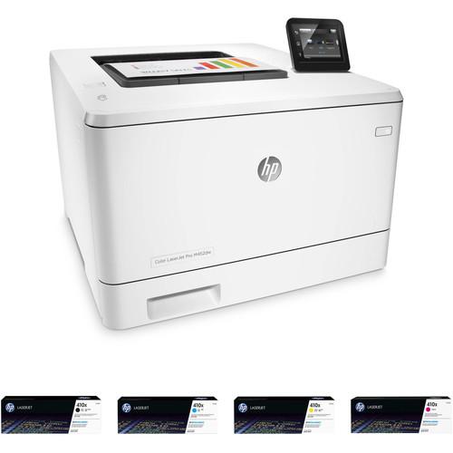 HP Color LaserJet Pro M452dw Printer with Extra 410X Toner Set Kit