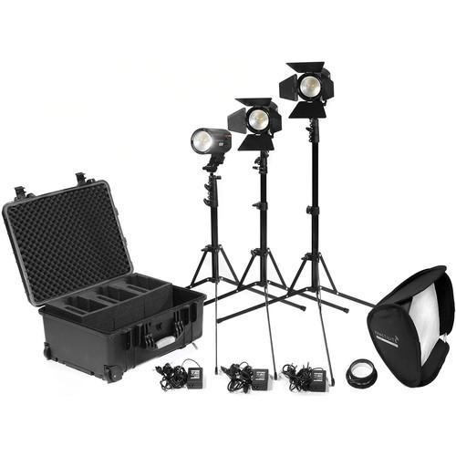 Kinotehnik Practilite 602 3-Light Kit with Light Stands