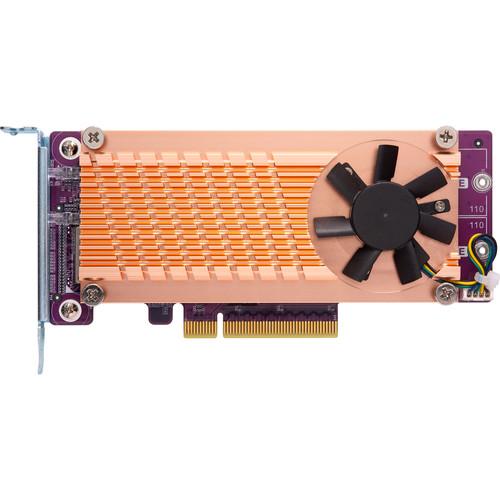 QNAP Dual M.2 22110 2280 PCIe Gen3 x8 NVMe SSD Expansion Card