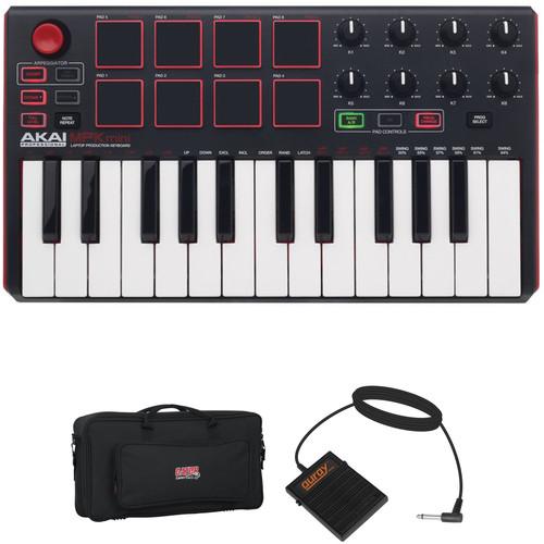Akai Professional MPK mini MKII - Keyboard and Pad Controller Kit with Bag and Pedal