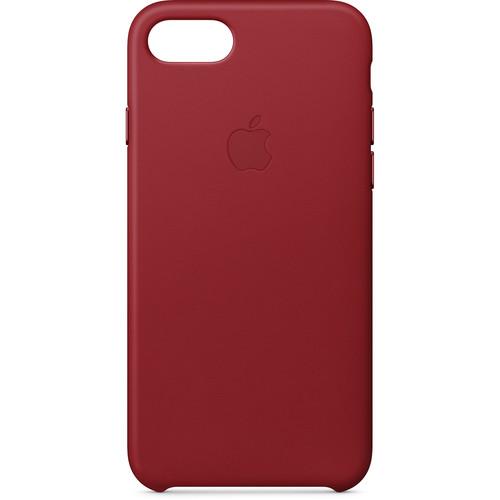 Apple iPhone 8 7 Leather Case RED