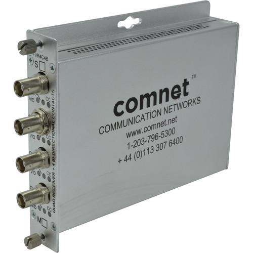 COMNET Single Mode 4-Channel Video with 4-Channel Contact Closure Receiver